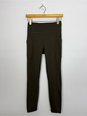 Lululemon Invigorate High-Rise Tight 25" Dark Olive Size 6 Green